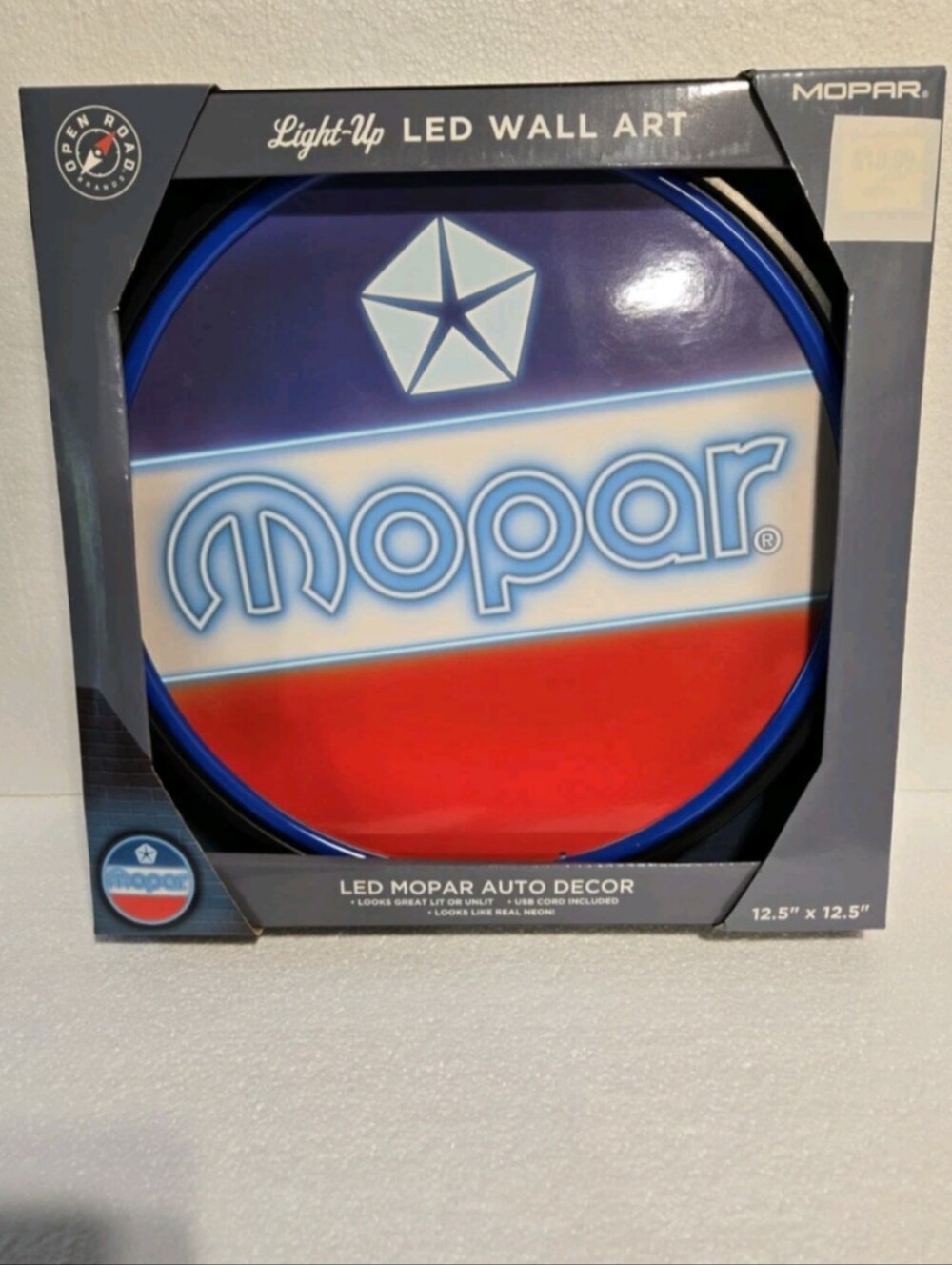 Mopar LED Neon Lighted Sign Wall Art Size 12.5 X 12.5